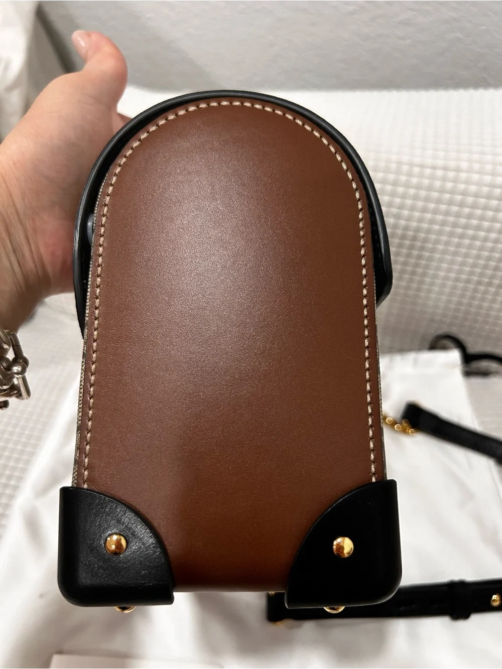 Authentic Gucci GG Monogram Supreme Padlock Small Satchel Bag